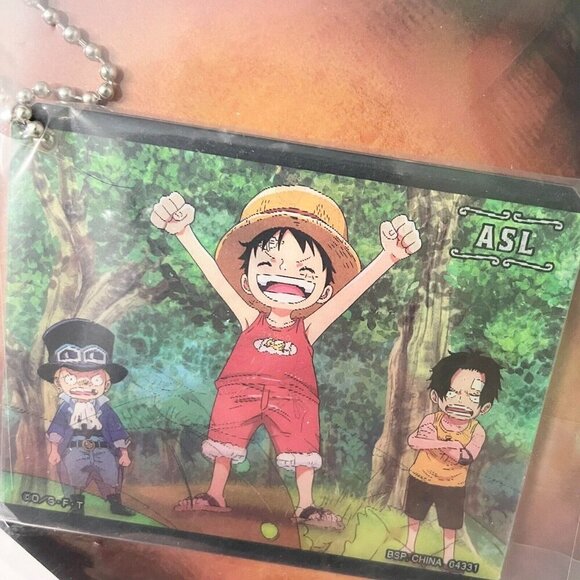 Monkey D Luffy Four Emperors Ichiban Kuji Lenticular Keychain Luffy Ace Sabo ASL - Picture 2 of 16